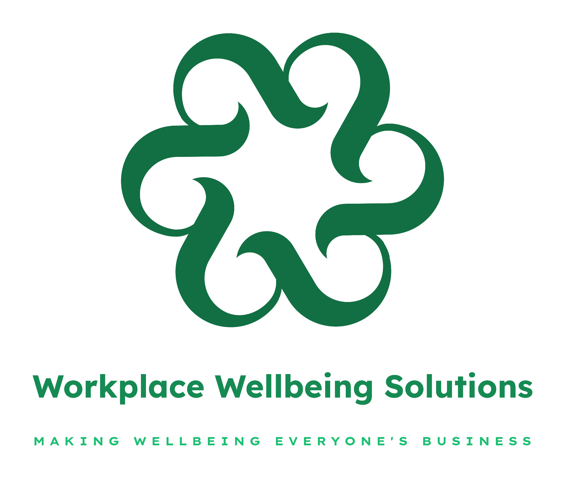 Workplace Wellbeing Solutions logo inspired by the system flower